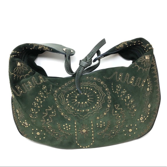 DONALD J. PLINER suede green hobo, made in Italy, NWOT - Picture 3 of 10